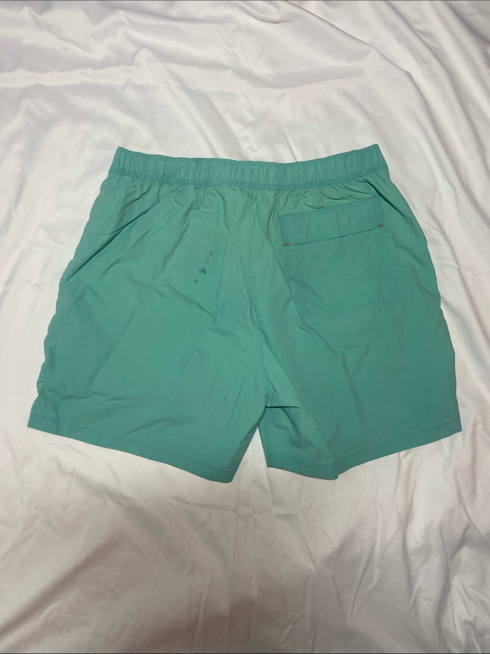 Saxx Mint Green Swim Trunks with Orange Drawstring - Picture 2 of 3